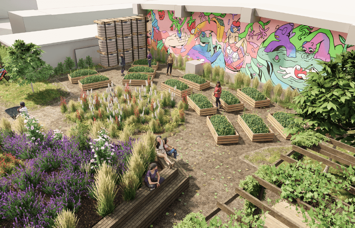 People in the garden